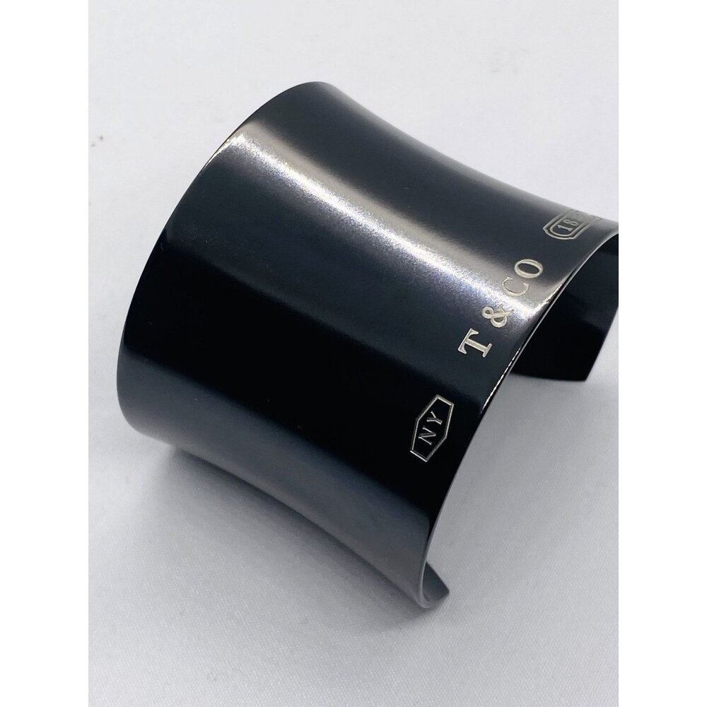 Tiffany & Co 1837 Black Titanium Cuff 46mm Wide Bracelet Cuff